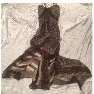 Bcbg Silk Chiffon Handkerchief Dress Size 6